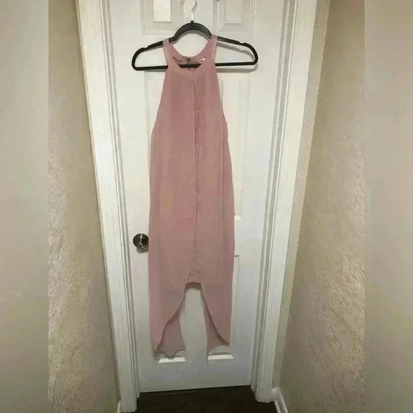 🌸VENUS Chiffon Overlay Bandage Bodycon Pink Dress Sleeveless Sexy Slimming🌸 - Picture 12 of 16